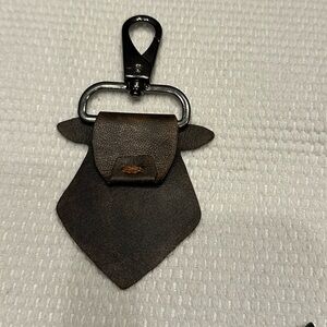Custom Made Leather Cow Keychain